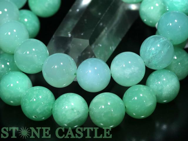 ☆高品質☆【ブレスレット】クリソプレーズ (3A) (約13〜13.5mm) (ケース付) 天然石 パワーストーン_2