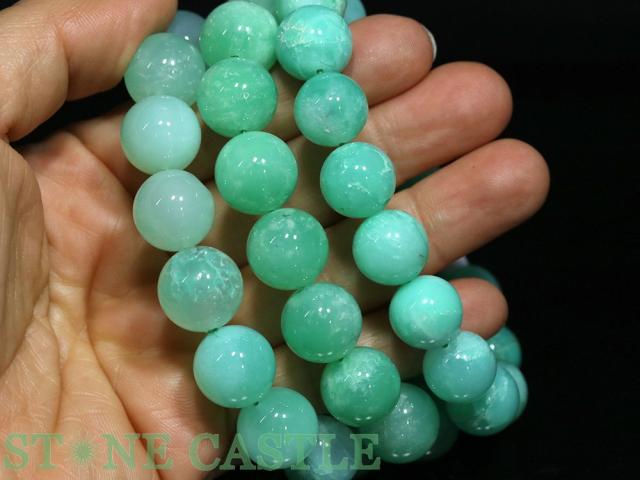 ☆高品質☆【ブレスレット】クリソプレーズ (3A) (約13〜13.5mm) (ケース付) 天然石 パワーストーン_4
