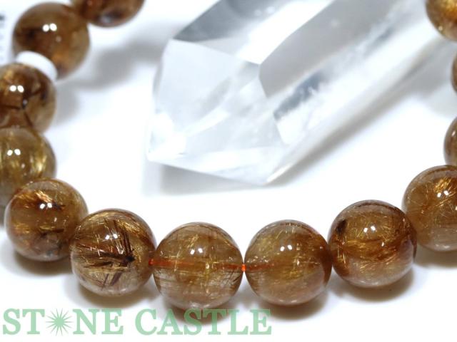 王道　板状タイチンルチルブレスレット　1 タイチンルチル ブレスレット