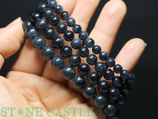 ☆高品質☆【ブレスレット】インディゴライト (ブルートルマリン) (約7〜7.5mm) (ケース付) 天然石 パワーストーン