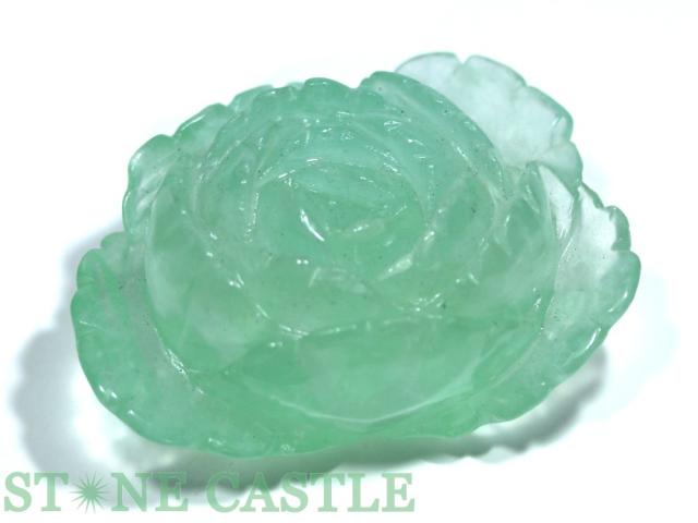 ☆一点物☆【彫刻置物】薔薇 フローライト No.11 天然石