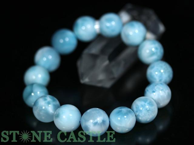 ☆一点物☆【ブレスレット】ラリマー (6A) (約15〜15.5mm) No.04 (ケース付) 天然石 パワーストーン