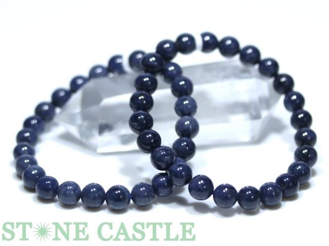 ☆高品質☆【ブレスレット】ブルーサファイア (5A) (約8〜8.5mm) 天然石 パワーストーン