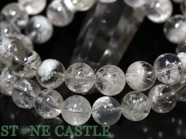 ☆高品質☆【ブレスレット】ホワイトスノーガーデンクォーツ (ピンク) (ブラジル産) (約10〜10.5mm) 天然石 パワーストーン_2