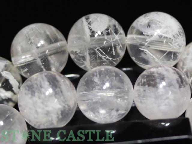 ☆高品質☆【ブレスレット】ホワイトスノーガーデンクォーツ (ピンク) (ブラジル産) (約10〜10.5mm) 天然石 パワーストーン_3
