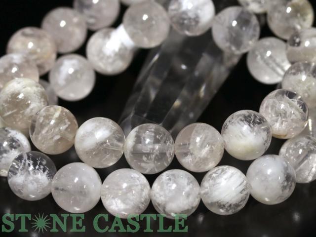 ☆高品質☆【ブレスレット】ホワイトスノーガーデンクォーツ (ピンク) (ブラジル産) (約10.5〜11mm) 天然石 パワーストーン_1