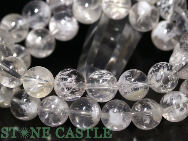 ☆高品質☆【ブレスレット】ホワイトスノーガーデンクォーツ (ピンク) (ブラジル産) (約10.5〜11mm) 天然石 パワーストーン_2