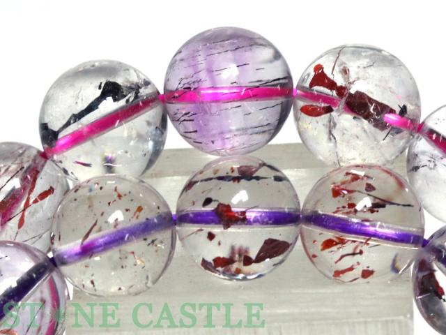 ☆高品質☆【ブレスレット】サチャロカスーパーセブン (5A) (約11〜11.5mm) (ケース付) 天然石 パワーストーン