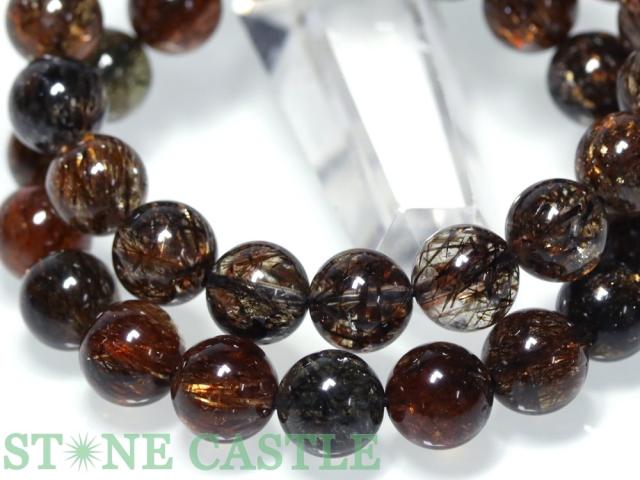 ☆高品質☆【ブレスレット】ブラックタイチンスーパーセブン (マイカ入り) (5A) (約11〜11.5mm) (ケース付) 天然石 パワーストーン_4