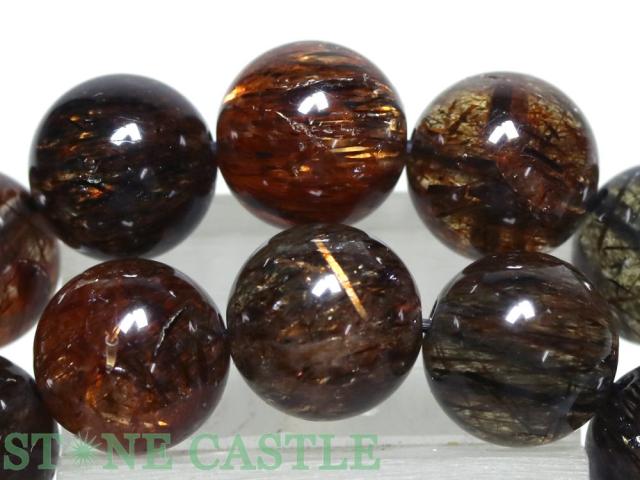☆高品質☆【ブレスレット】ブラックタイチンスーパーセブン (マイカ入り) (5A) (約11〜11.5mm) (ケース付) 天然石 パワーストーン_3