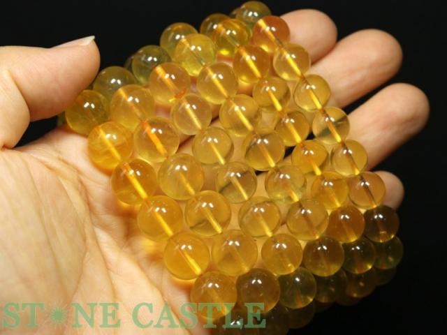 ☆高品質☆【ブレスレット】ゴールデンフローライト (2A) (約14〜14.5mm) 天然石 パワーストーン_4