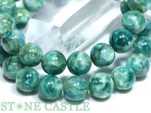 ☆高品質☆【ブレスレット】フラワーグリーンレピドライト (約12.5〜13mm) (ケース付) 天然石 パワーストーン_2