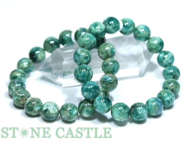 ☆高品質☆【ブレスレット】フラワーグリーンレピドライト (約12.5〜13mm) (ケース付) 天然石 パワーストーン