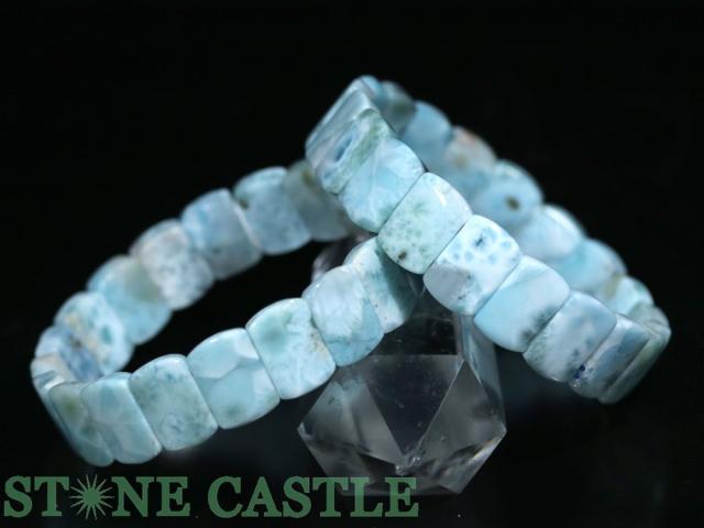 ☆高品質☆【ブレスレット】ラリマー (3A) バングル 約14x10x4mm 天然石 パワーストーン