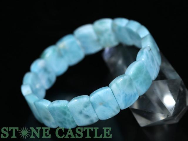 ☆一点物☆【ブレスレット】ラリマー (5A) バングル 約11x15x5mm No.02 (ケース付) 天然石 パワーストーン