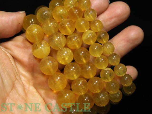 ☆高品質☆【ブレスレット】ラビットヘアオレンジフローライト (約13〜13.5mm) 天然石 パワーストーン_4
