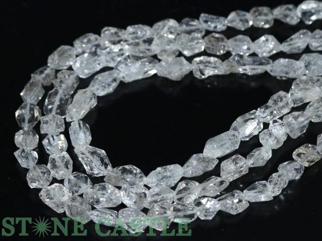 【カットビーズ】ハーキマーダイヤモンド原石 (縦穴) 約9x12mm 天然石 パワーストーン