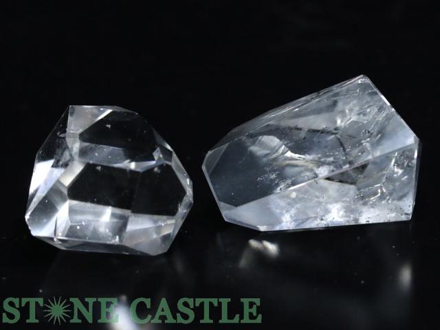 ☆一点物☆【置き石】クリスタルカット レムリアン水晶 (2個セット) No.19 天然石 パワーストーン