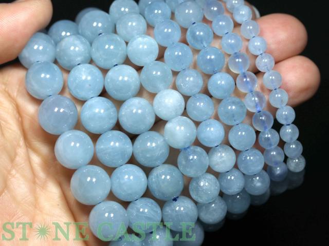 ☆高品質☆【ブレスレット】アクアマリン(3A) (約10〜10.5mm) 天然石 パワーストーン_4