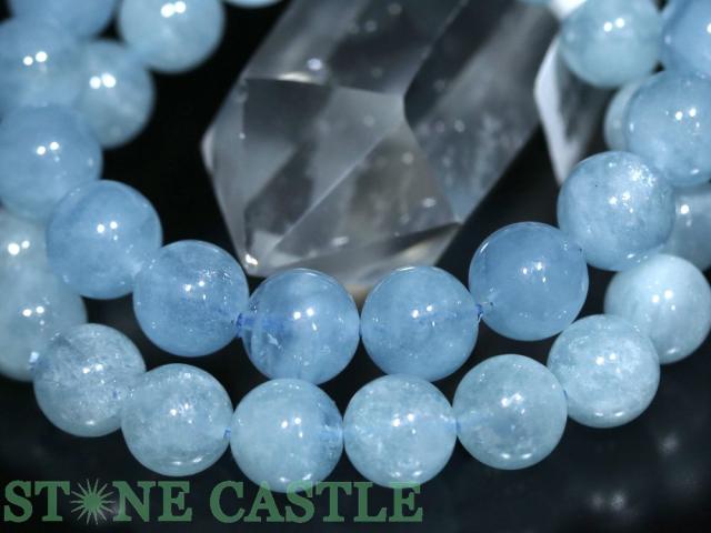 ☆高品質☆【ブレスレット】アクアマリン(3A) (約10〜10.5mm) 天然石 パワーストーン_2