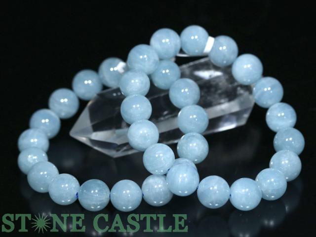 ☆高品質☆【ブレスレット】アクアマリン(3A) (約12.5〜13mm) 天然石 パワーストーン