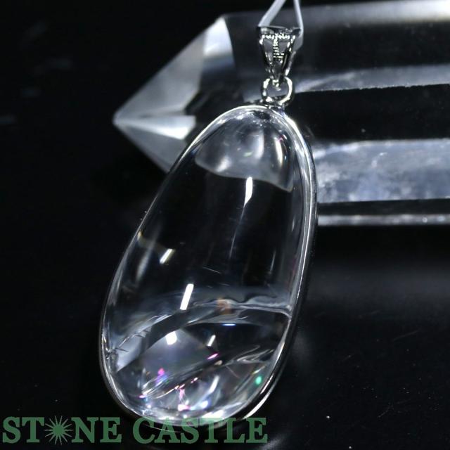 本水晶 ☆一点物☆【ペンダント】レインボー水晶 (EX) No.24 天然石