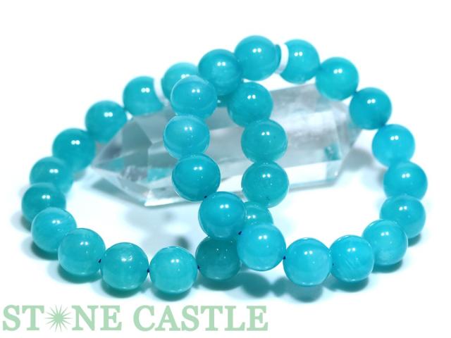 ☆高品質☆【ブレスレット】ザンビア産アマゾナイトシリカ (約13.5〜14mm) 天然石 パワーストーン