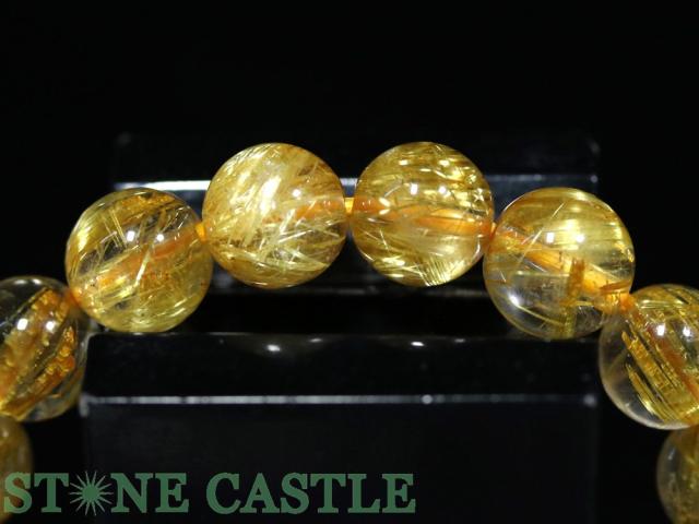 ☆一点物☆【ブレスレット】極太タイチンルチルクォーツ (9A) 7360F (約8〜8.5mm) (鑑別書付) (ケース付) 天然石 パワーストーン_2