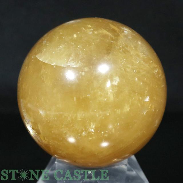 ☆一点物☆【置き石】丸玉 ゴールデンカルサイト 約72mm No.83 天然石 パワーストーン