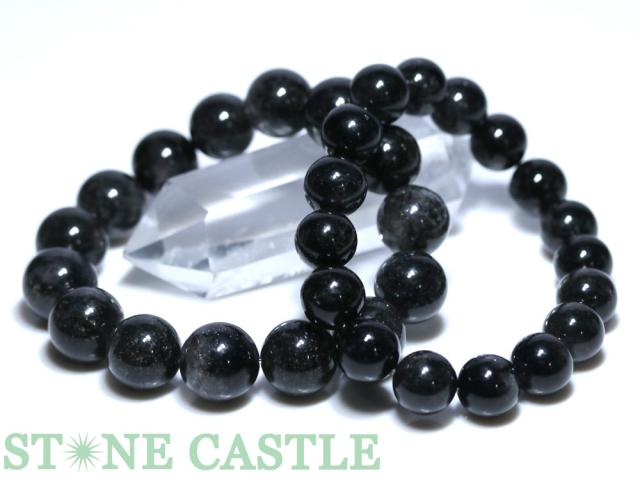 ☆特価アソート☆【ブレスレット】ブラックルチル (濃厚タイプ) (約8〜16mm) (約7〜9本入り) 約300g 天然石 パワーストーン_1