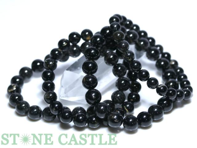 ☆特価アソート☆【ブレスレット】ブラックルチル (濃厚タイプ) (約8〜16mm) (約7〜9本入り) 約300g 天然石 パワーストーン_3