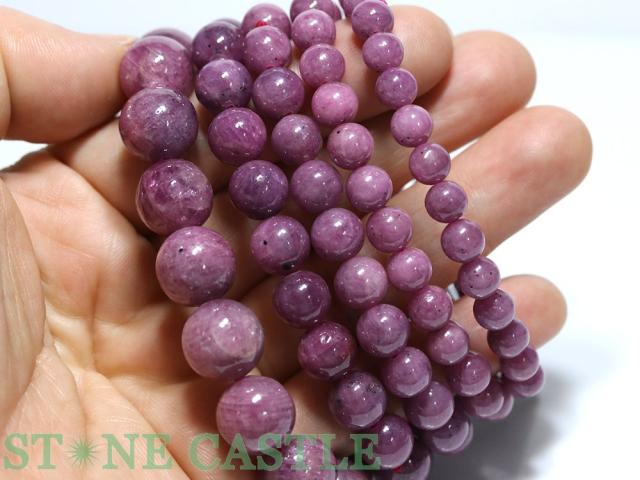 ☆高品質☆【ブレスレット】ルビー (3A) (約7〜7.5mm) 天然石 パワーストーン_4