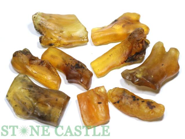 ☆一点物☆【原石】虫入り琥珀 (9個セット) No.02 天然石 パワーストーン