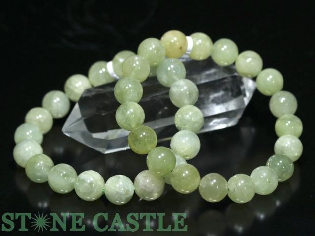 ☆高品質☆【ブレスレット】ライムグリーンベリル (A) (約11.5〜12mm) 天然石 パワーストーン