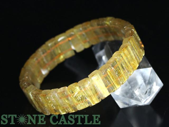 ☆一点物☆【ブレスレット】極太タイチンルチル (5A) バングル No.06 約15x6x5mm (ケース付) 天然石 パワーストーン