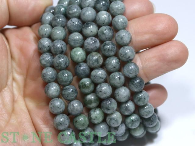 ☆高品質☆【ブレスレット】日本翡翠 緑 (糸魚川産) (約8mm) 天然石 パワーストーン_1