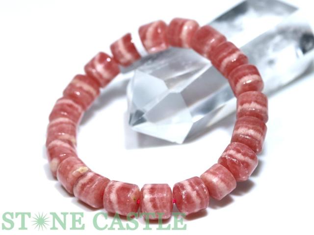 ☆一点物☆【ブレスレット】インカローズ (3A) 筒型 No.07 約9x10mm (ケース付) 天然石 パワーストーン