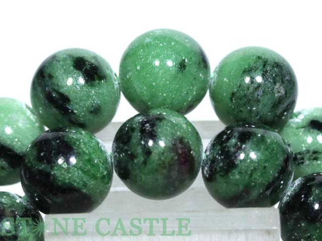 ☆高品質☆【ブレスレット】グリーンゾイサイト (2A) (約12.5〜13mm) 天然石 パワーストーン_2