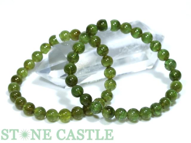 ☆高品質☆【ブレスレット】グリーントルマリン(ベルデライト) (5A) (約7.5〜8mm) (ケース付) 天然石 パワーストーン