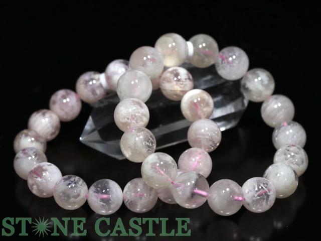 ☆高品質☆【ブレスレット】ピンクガーデンクォーツ (3A) (約14〜14.5mm) (ケース付) 天然石 パワーストーン