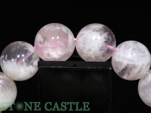 ☆高品質☆【ブレスレット】ピンクガーデンクォーツ (3A) (約15〜15.5mm) (ケース付) 天然石 パワーストーン_1