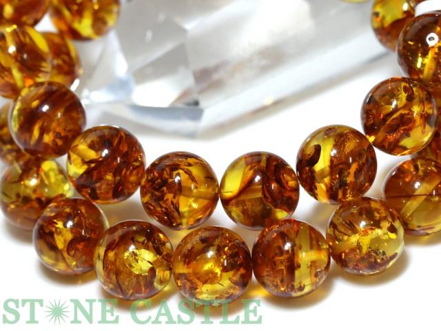 ☆高品質☆【ブレスレット】天然フラワーアンバー(琥珀) (ロシア産) (約12〜12.5mm) (ケース付) 天然石 パワーストーン_4