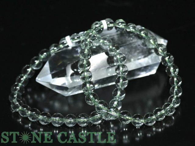 ☆高品質☆【ブレスレット】グリーンアメジスト (5A) (約7.5〜8mm) 天然石 パワーストーン