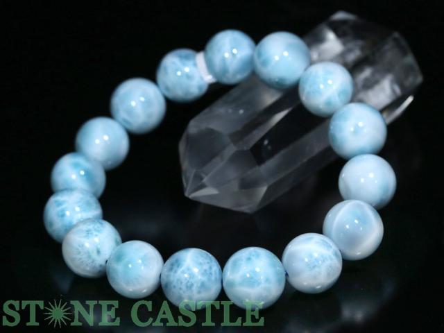 ☆一点物☆【ブレスレット】ラリマー (6A+) (約13〜13.5mm) No.06 (ケース付) 天然石 パワーストーン
