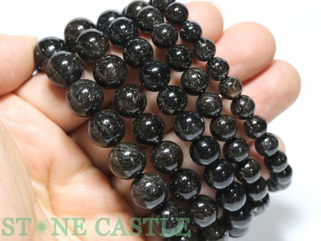 ☆高品質☆【ブレスレット】ブラックブロンズタイチンルチルクォーツ (6A) (約7〜7.5mm) (ケース付) 天然石 パワーストーン_2