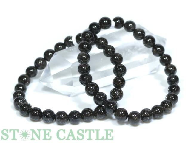 ☆高品質☆【ブレスレット】ブラックブロンズタイチンルチルクォーツ (6A) (約7.5〜8mm) (ケース付) 天然石 パワーストーン