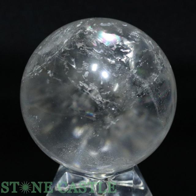 ☆一点物☆【置き石】丸玉 レムリアンシード (レインボー入り) 約48mm No.42 天然石 パワーストーン