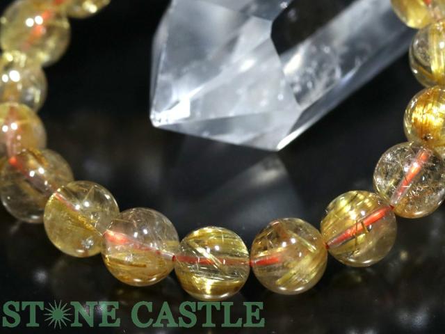 ☆一点物☆【ブレスレット】極太タイチンルチルクォーツ (7A) 7388F (約10〜10.5mm) (鑑別書付) (ケース付) 天然石 パワーストーン_5