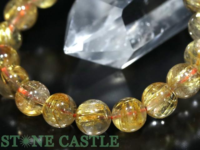 ☆一点物☆【ブレスレット】極太タイチンルチルクォーツ (7A) 7388F (約10〜10.5mm) (鑑別書付) (ケース付) 天然石 パワーストーン_4
