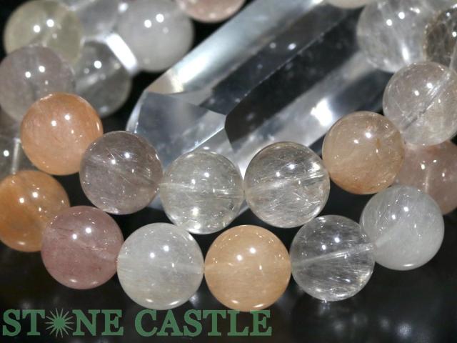 ☆高品質☆【ブレスレット】サゲニティッククォーツ (3A) (約13〜13.5mm) (ケース付) 天然石 パワーストーン_1